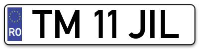 Placuta inmatriculare numar auto  TM-11-JIL, TM 11 JIL, TM11JIL