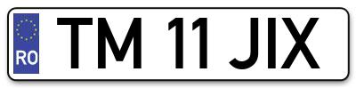 Placuta inmatriculare numar auto  TM-11-JIX, TM 11 JIX, TM11JIX