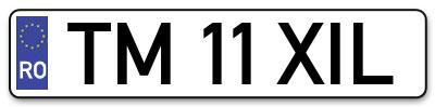 Placuta inmatriculare numar auto  TM-11-XIL, TM 11 XIL, TM11XIL