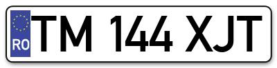 Placuta inmatriculare numar auto  TM-144-XJT, TM 144 XJT, TM144XJT