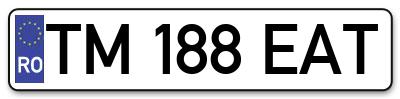 Placuta inmatriculare numar auto  TM-188-EAT, TM 188 EAT, TM188EAT