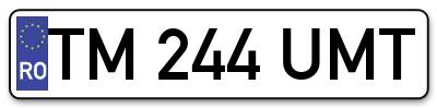 Placuta inmatriculare numar auto  TM-244-UMT, TM 244 UMT, TM244UMT