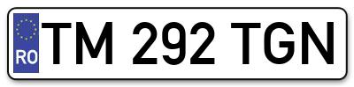 Placuta inmatriculare numar auto  TM-292-TGN, TM 292 TGN, TM292TGN