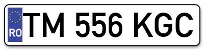 Placuta inmatriculare numar auto  TM-556-KGC, TM 556 KGC, TM556KGC