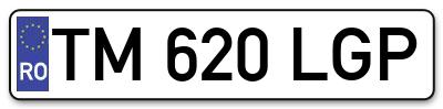 Placuta inmatriculare numar auto  TM-620-LGP, TM 620 LGP, TM620LGP