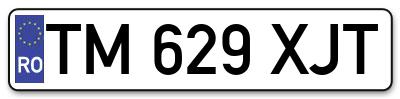 Placuta inmatriculare numar auto  TM-629-XJT, TM 629 XJT, TM629XJT