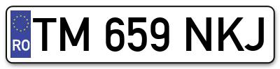Placuta inmatriculare numar auto  TM-659-NKJ, TM 659 NKJ, TM659NKJ