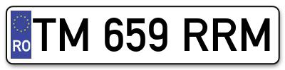Placuta inmatriculare numar auto  TM-659-RRM, TM 659 RRM, TM659RRM