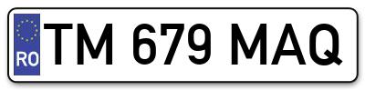 Placuta inmatriculare numar auto  TM-679-MAQ, TM 679 MAQ, TM679MAQ