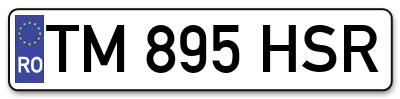 Placuta inmatriculare numar auto  TM-895-HSR, TM 895 HSR, TM895HSR