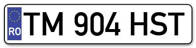 Placuta inmatriculare numar auto  TM-904-HST, TM 904 HST, TM904HST
