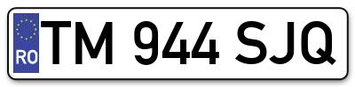 Placuta inmatriculare numar auto  TM-944-SJQ, TM 944 SJQ, TM944SJQ