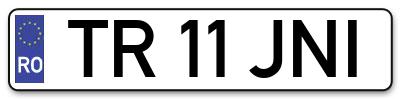 Placuta inmatriculare numar auto  TR-11-JNI, TR 11 JNI, TR11JNI