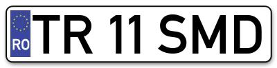 Placuta inmatriculare numar auto  TR-11-SMD, TR 11 SMD, TR11SMD
