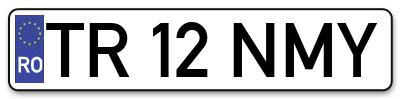 Placuta inmatriculare numar auto  TR-12-NMY, TR 12 NMY, TR12NMY