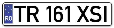 Placuta inmatriculare numar auto  TR-161-XSI, TR 161 XSI, TR161XSI