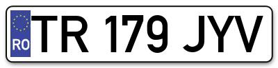 Placuta inmatriculare numar auto  TR-179-JYV, TR 179 JYV, TR179JYV