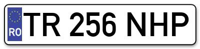 Placuta inmatriculare numar auto  TR-256-NHP, TR 256 NHP, TR256NHP