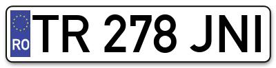 Placuta inmatriculare numar auto  TR-278-JNI, TR 278 JNI, TR278JNI