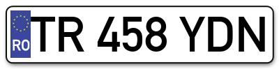 Placuta inmatriculare numar auto  TR-458-YDN, TR 458 YDN, TR458YDN