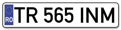 Placuta inmatriculare numar auto  TR-565-INM, TR 565 INM, TR565INM