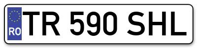 Placuta inmatriculare numar auto  TR-590-SHL, TR 590 SHL, TR590SHL