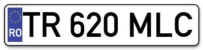 Placuta inmatriculare numar auto  TR-620-MLC, TR 620 MLC, TR620MLC