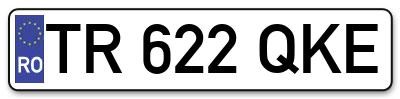 Placuta inmatriculare numar auto  TR-622-QKE, TR 622 QKE, TR622QKE