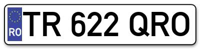 Placuta inmatriculare numar auto  TR-622-QRO, TR 622 QRO, TR622QRO
