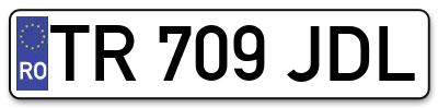 Placuta inmatriculare numar auto  TR-709-JDL, TR 709 JDL, TR709JDL