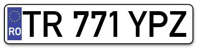 Placuta inmatriculare numar auto  TR-771-YPZ, TR 771 YPZ, TR771YPZ