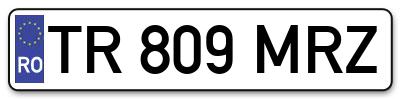 Placuta inmatriculare numar auto  TR-809-MRZ, TR 809 MRZ, TR809MRZ