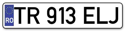 Placuta inmatriculare numar auto  TR-913-ELJ, TR 913 ELJ, TR913ELJ