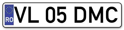 Placuta inmatriculare numar auto  VL-05-DMC, VL 05 DMC, VL05DMC