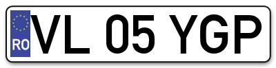 Placuta inmatriculare numar auto  VL-05-YGP, VL 05 YGP, VL05YGP