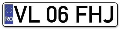 Placuta inmatriculare numar auto  VL-06-FHJ, VL 06 FHJ, VL06FHJ