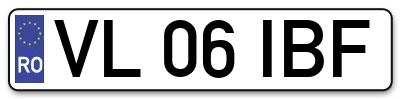 Placuta inmatriculare numar auto  VL-06-IBF, VL 06 IBF, VL06IBF
