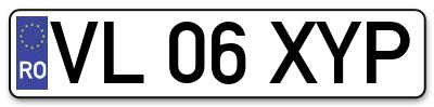 Placuta inmatriculare numar auto  VL-06-XYP, VL 06 XYP, VL06XYP