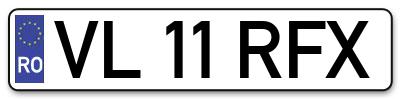 Placuta inmatriculare numar auto  VL-11-RFX, VL 11 RFX, VL11RFX