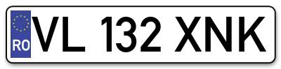 Placuta inmatriculare numar auto  VL-132-XNK, VL 132 XNK, VL132XNK