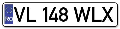 Placuta inmatriculare numar auto  VL-148-WLX, VL 148 WLX, VL148WLX