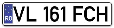 Placuta inmatriculare numar auto  VL-161-FCH, VL 161 FCH, VL161FCH