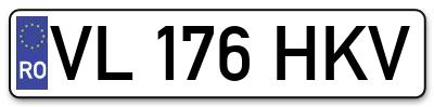 Placuta inmatriculare numar auto  VL-176-HKV, VL 176 HKV, VL176HKV