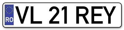 Placuta inmatriculare numar auto  VL-21-REY, VL 21 REY, VL21REY
