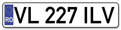 Placuta inmatriculare numar auto  VL-227-ILV, VL 227 ILV, VL227ILV