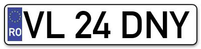 Placuta inmatriculare numar auto  VL-24-DNY, VL 24 DNY, VL24DNY