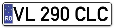 Placuta inmatriculare numar auto  VL-290-CLC, VL 290 CLC, VL290CLC