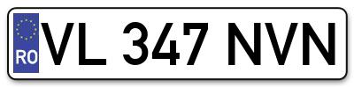 Placuta inmatriculare numar auto  VL-347-NVN, VL 347 NVN, VL347NVN