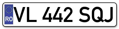 Placuta inmatriculare numar auto  VL-442-SQJ, VL 442 SQJ, VL442SQJ