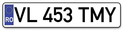 Placuta inmatriculare numar auto  VL-453-TMY, VL 453 TMY, VL453TMY